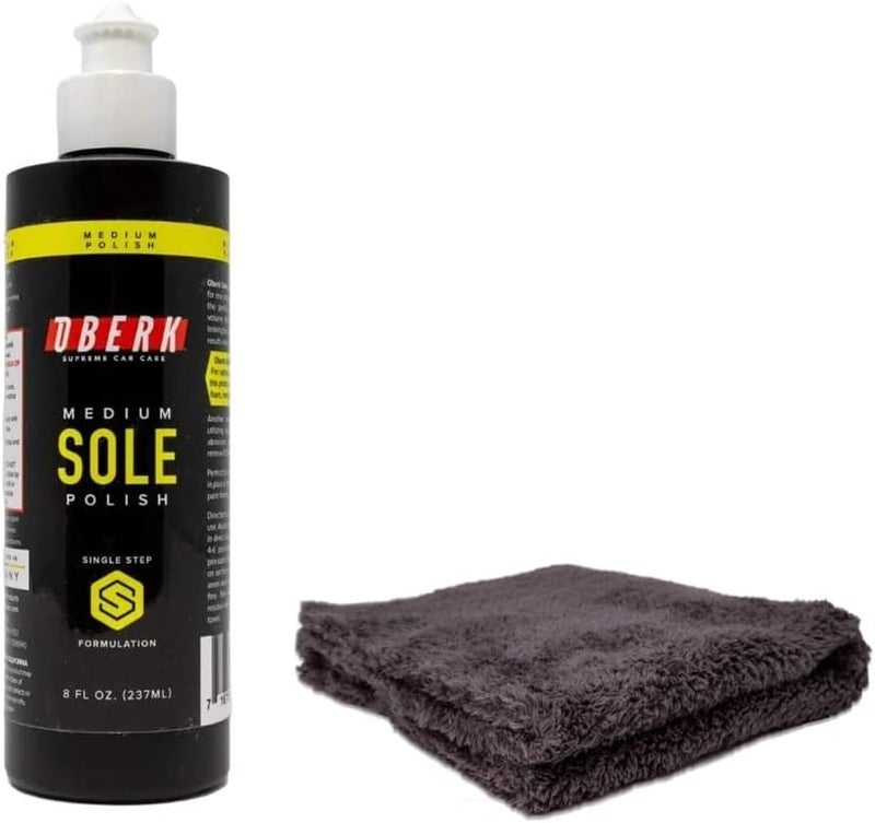 Oberk Sole - One Step - Medium Polish (8 oz.) & Free Microfiber Towel - Image 1